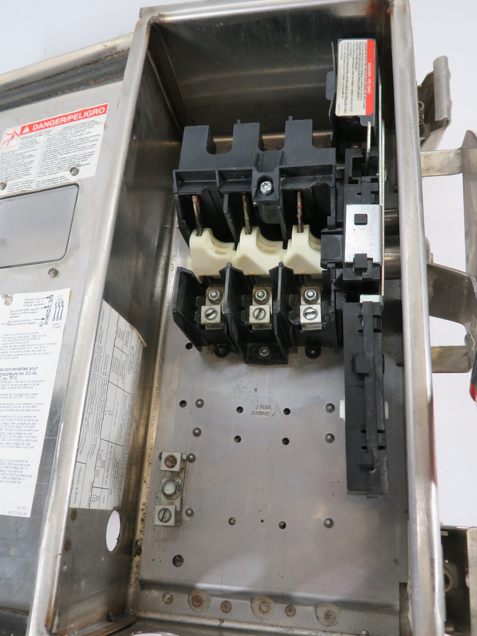 Square D CHU361DS Ser F06 Safety Switch 30A 600VAC/DC 3P 30HP USED