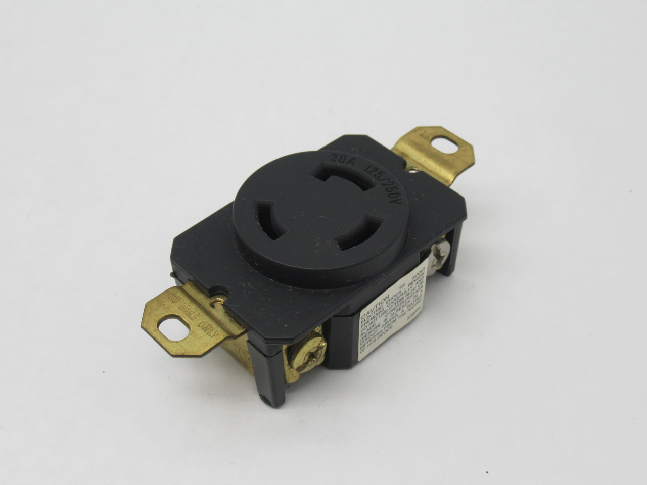 Pass & Seymour 3330 Flush Mount Locking Receptacle 30A 125/250V 3W 3P USED