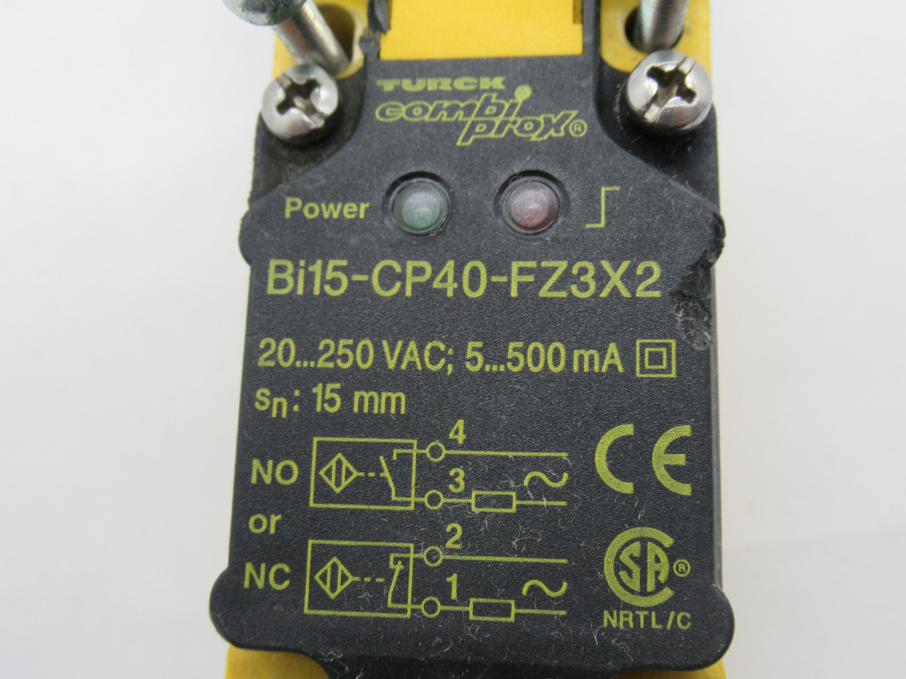 Turck Bi15-CP40-FZ3X2 Inductive Proximity Switch 20-250V 5-500mA SHELF WEAR USED