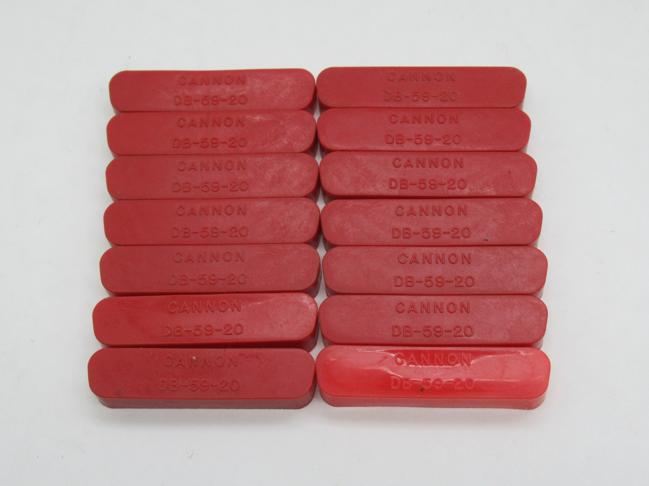 Cannon DB-59-20RC Red D-Subminiature Dust Cap Lot of 14 NOP