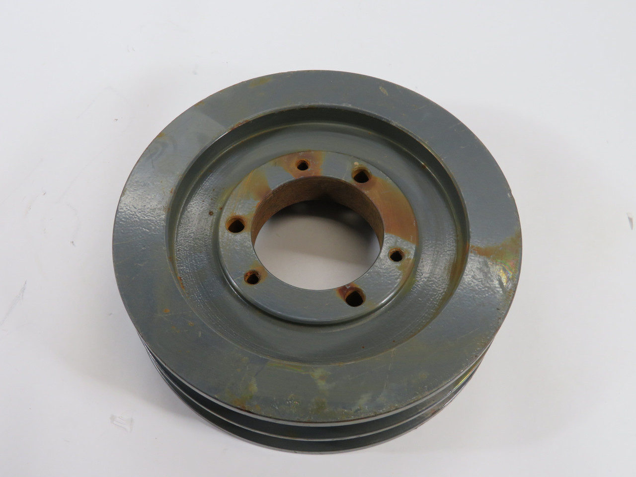 NTL 2B62SDS Fixed Pitch Sheave 1/2-2"Bore 2 Groove 6.55"OD A/B Belt RUST USED