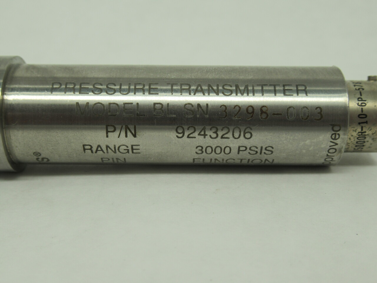 Data Instruments 9243206 Model BL Pressure Transmitter 30VDC 100mA 3000 psi NOP