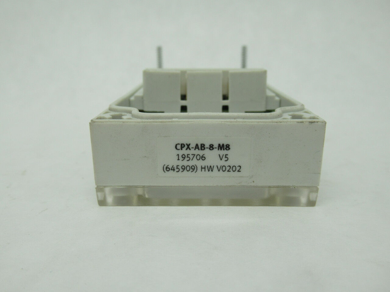 Festo 195706 CPX-AB-8-M8 Manifold Block MISSING SCREWS USED