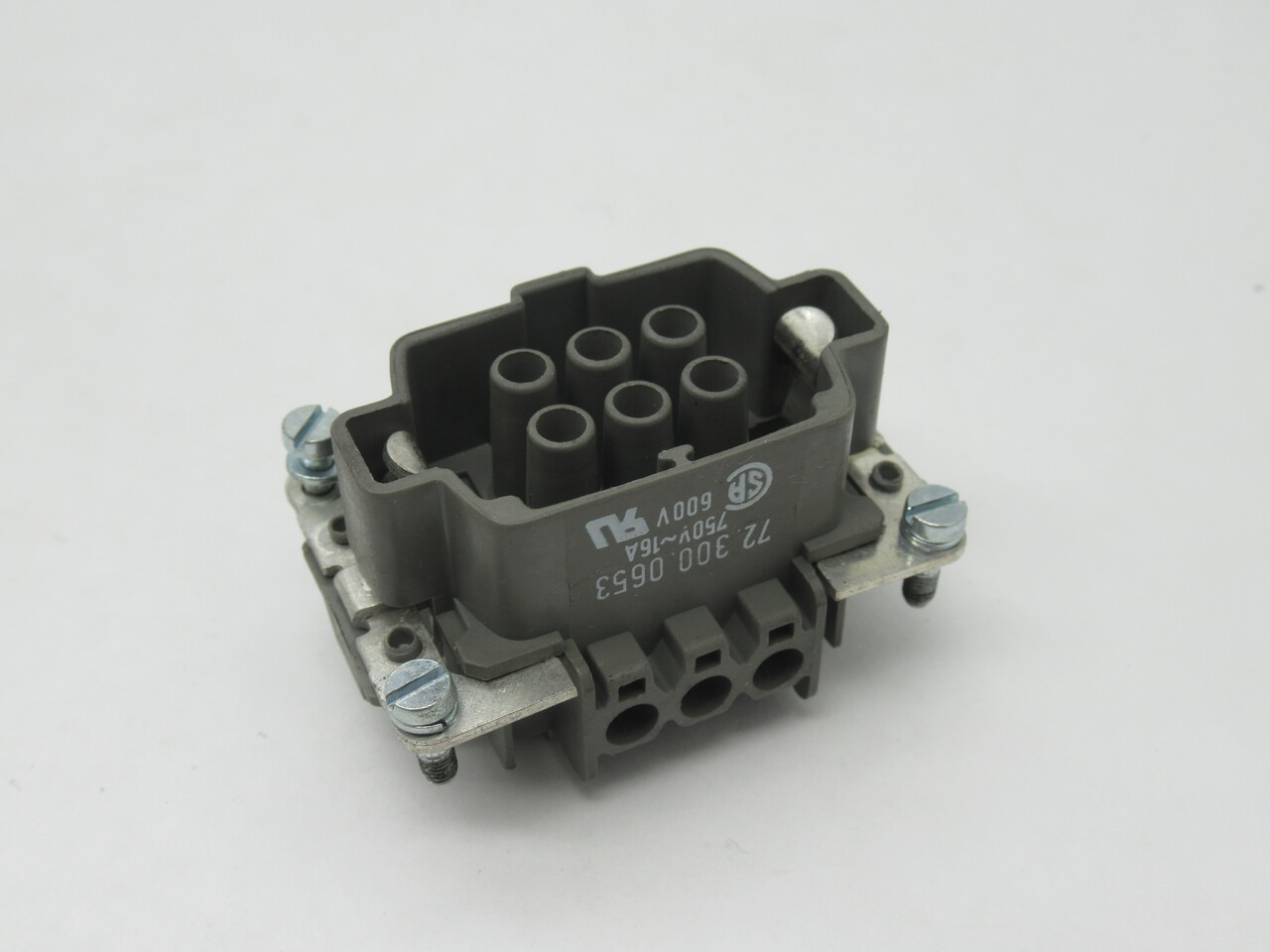 Wieland 72.300.0653 Female Connector Insert 16A 6-Pole + Ground USED