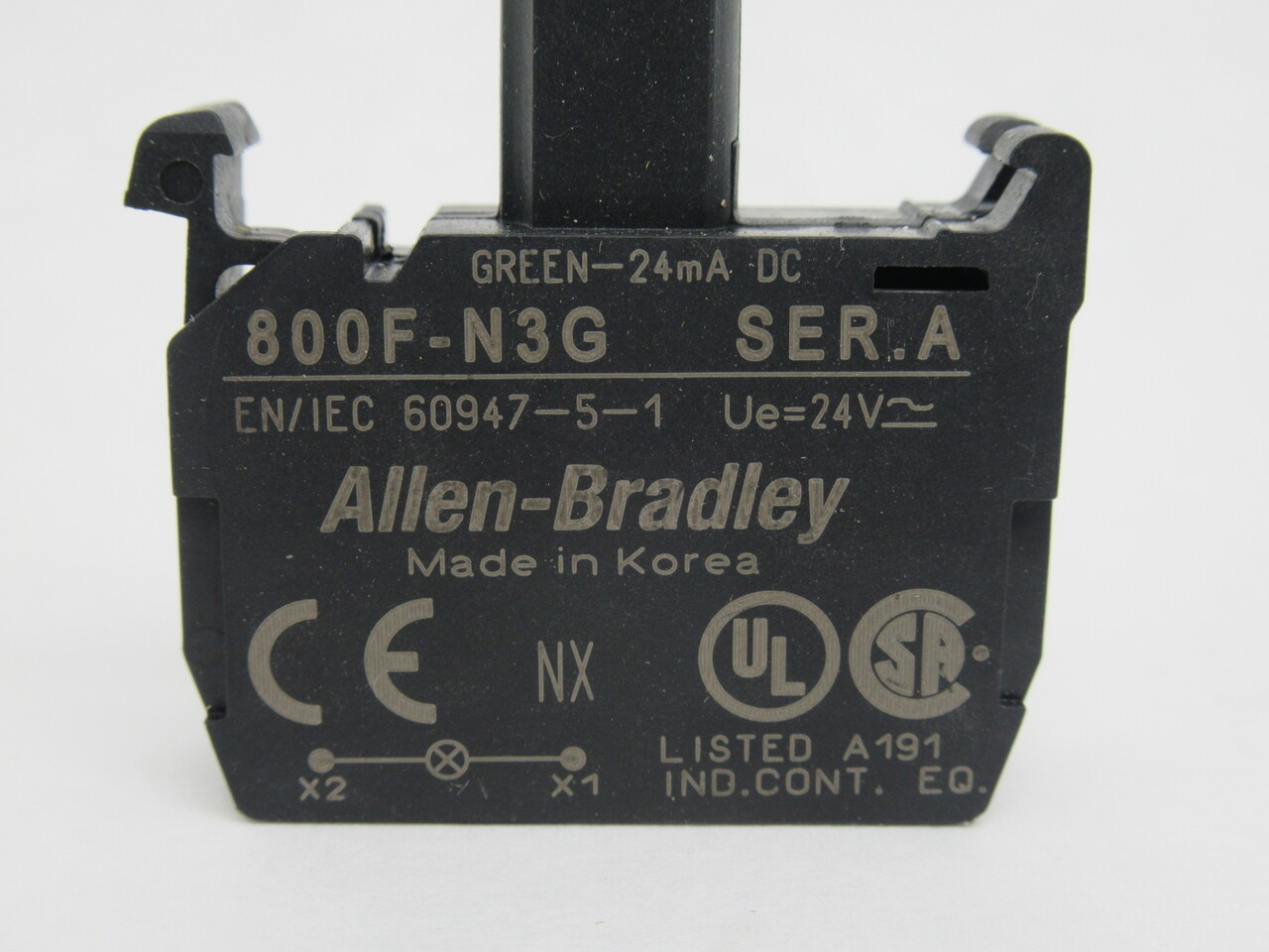 Allen-Bradley 800F-N3G Series A LED Module 24mA 24VAC/DC 22mm Green USED