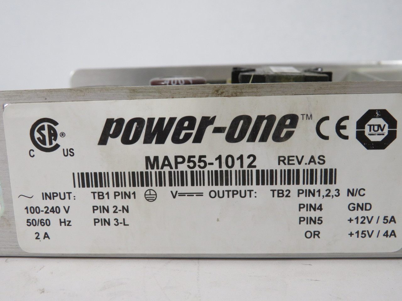 Power-One MAP55-1012 AC/DC Converter 12V 5A 15V 4A 100-240V 50/60Hz BOX DMG NEW