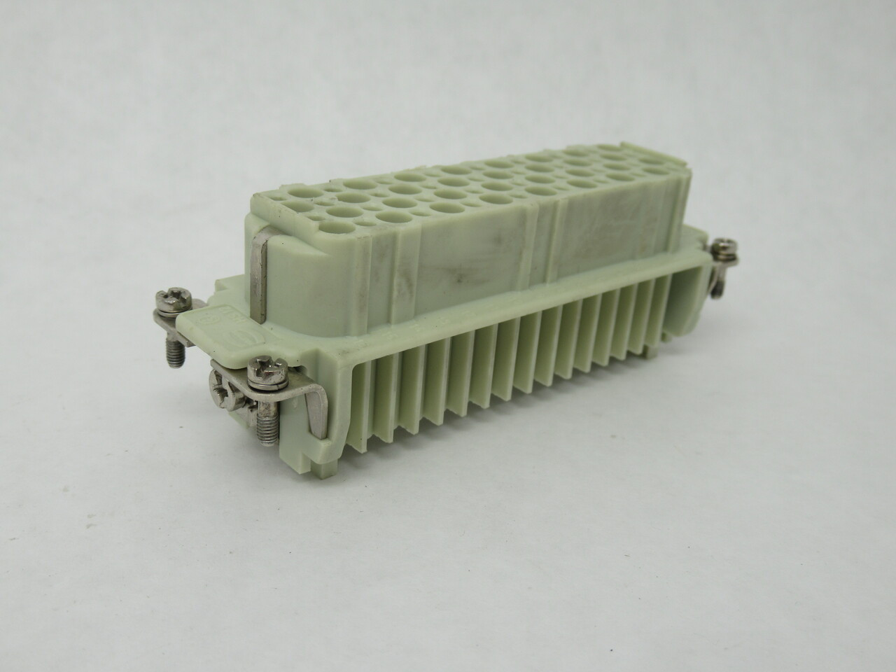 Harting 09210643101 Female Crimp Connector Insert 10A 64-Pole + Ground 24B USED