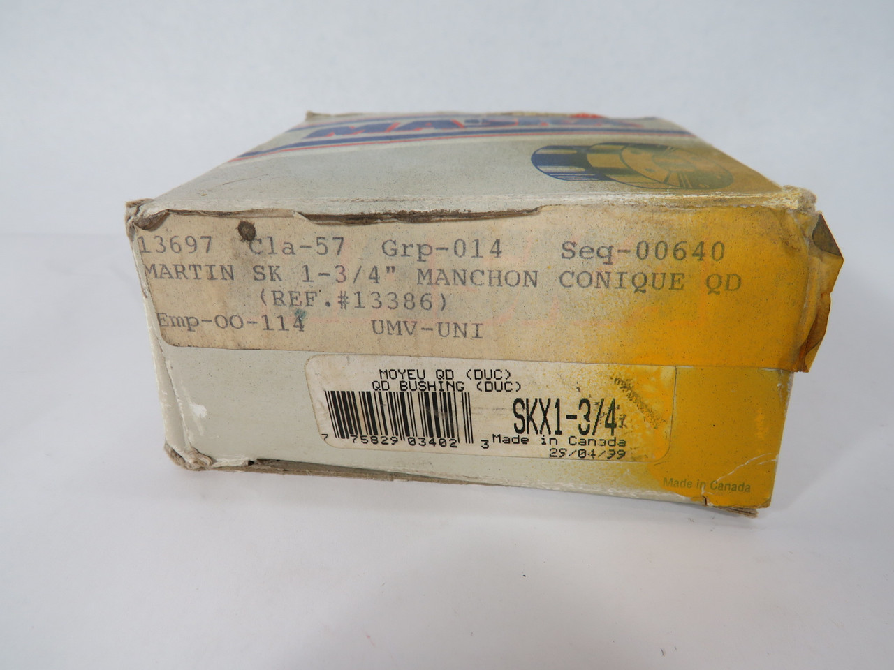 Maska SKX1-3/4 QD Bushing 3-7/8"FD 1-3/4"ID 2-13/16"OD 1-7/8"LTB BOX DMG NEW