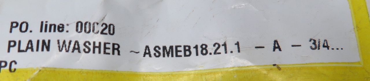 Andritz ASMEB18.21.1-A 3/4" Plain Washer 1/8" Thickness for Pump 4-Pack NWB