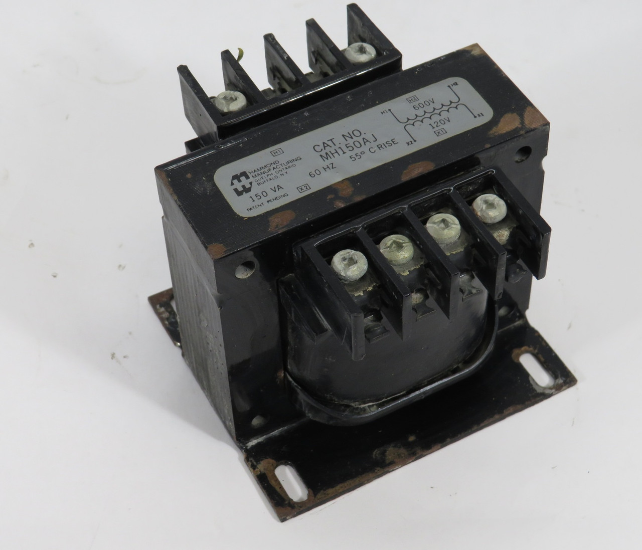 Hammond MH150AJ Power Transformer 150VA Pri: 600V Sec: 120V 60Hz 1Ph RUST USED