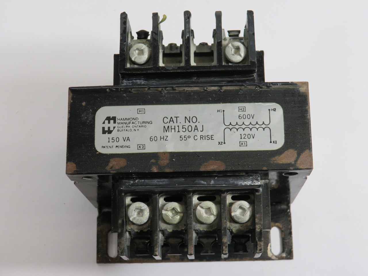 Hammond MH150AJ Power Transformer 150VA Pri: 600V Sec: 120V 60Hz 1Ph RUST USED