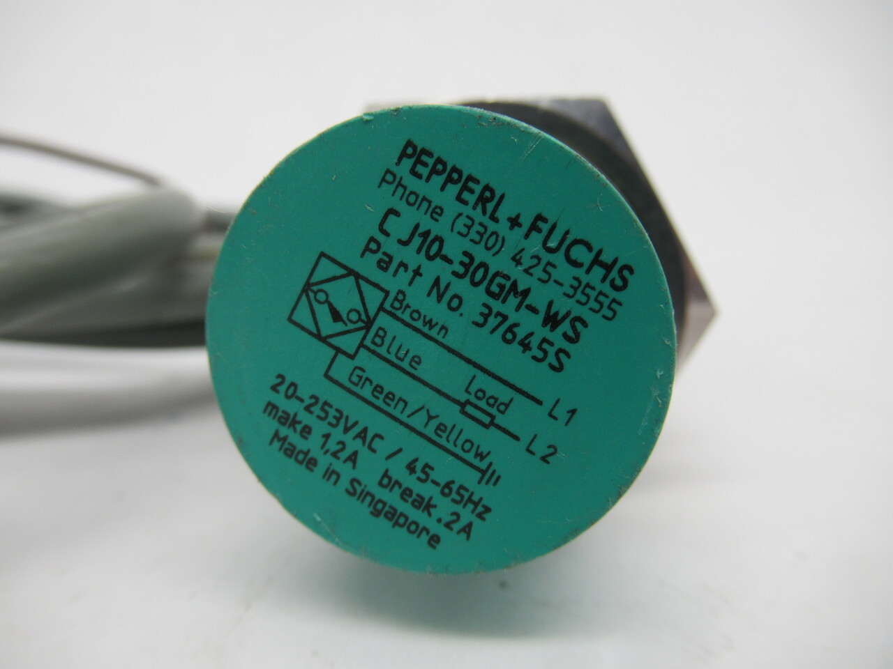 Pepperl+Fuchs CJ10-30GM-WS Capacitive Proximity Switch  20-253VAC USED