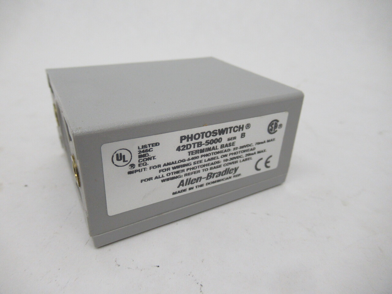 Allen-Bradley 42DTB-5000 Photoswitch Terminal Base 10-30VDC NEW