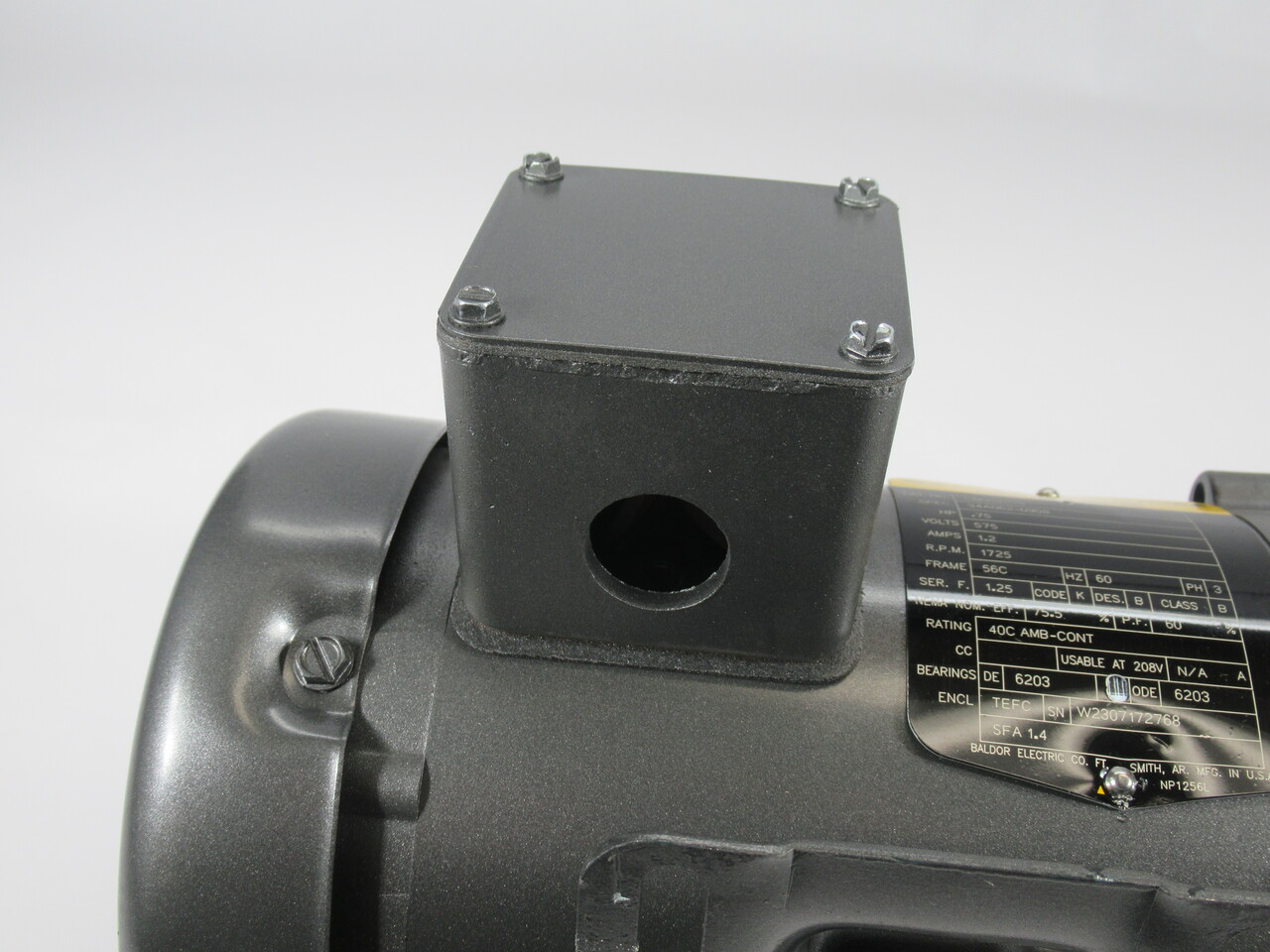 Baldor CM3542-5 0.75HP 1725RPM 575V 56C TEFC 3Ph 1.2A 60Hz SHELF WEAR/NO KEY NOP
