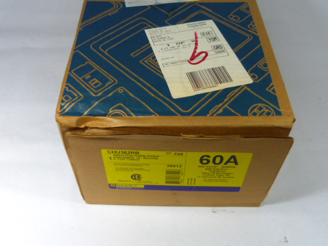 Square D CHU362RB Non-Fusible Heavy Duty Safety Switch 60A 600V 3-Pole NEW