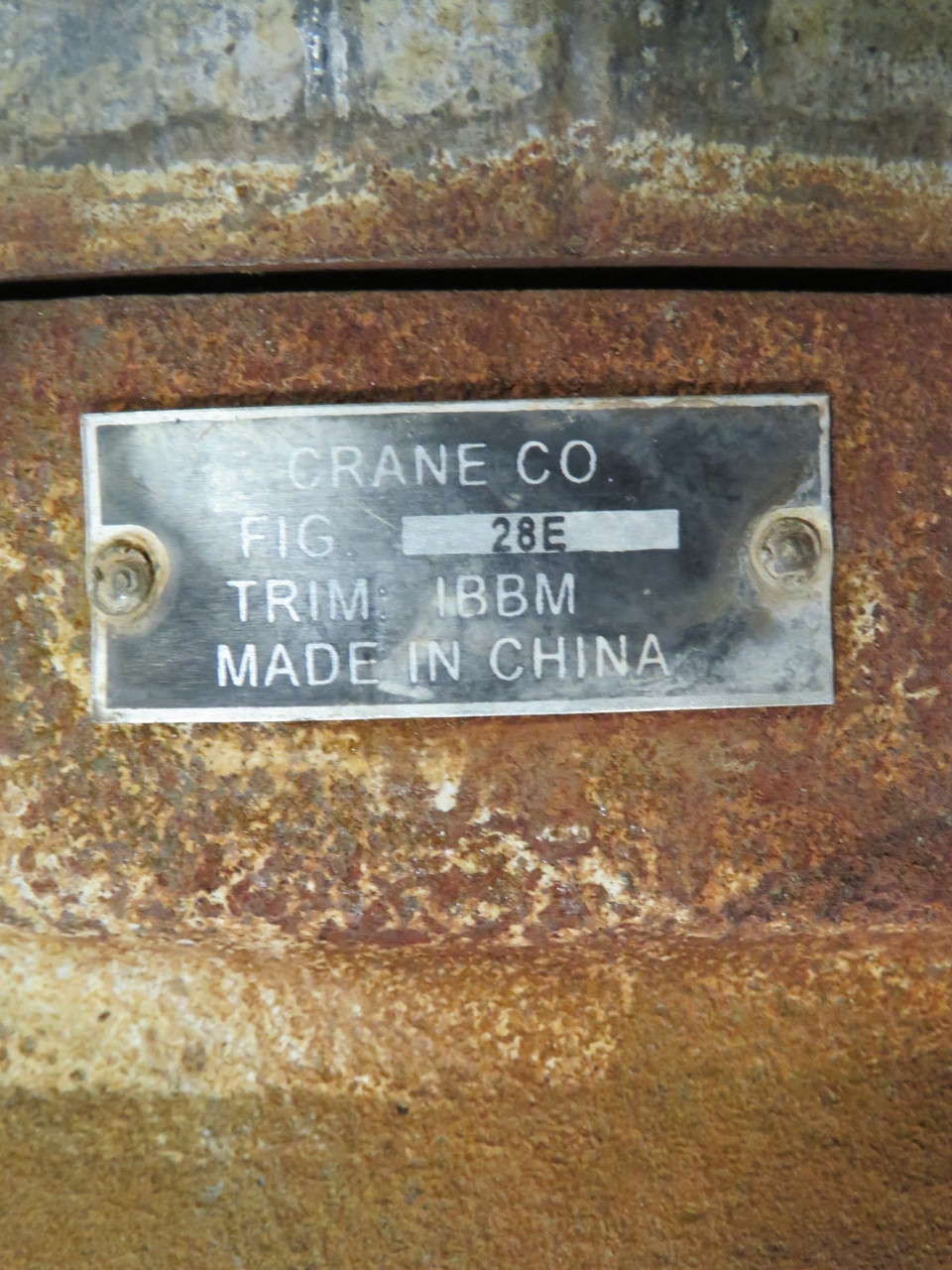 Crane 28E-8 Stop Check Valve 250 psi 8" Port Flow 48000/Hr. RUST USED