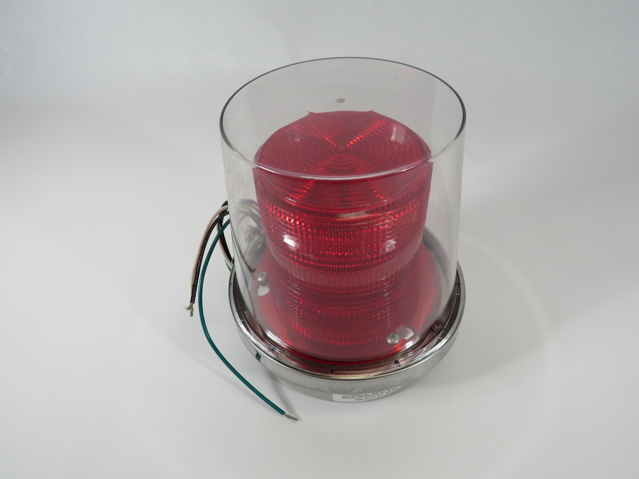 Edwards 49CR-N5-40WH Red Adaptabeacon Strobe Beacon 120VAC 50/60Hz 0.3A WEAR NOP