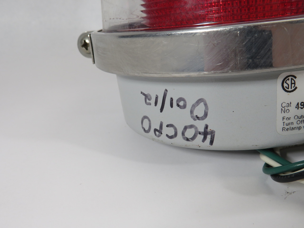 Edwards 49CR-N5-40WH Red Adaptabeacon Strobe Beacon 120VAC SHELF WEAR USED
