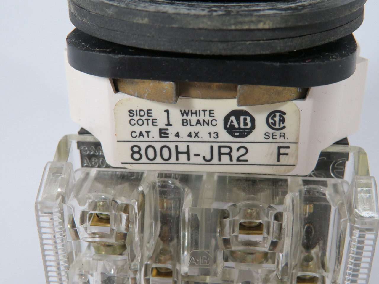 Allen-Bradley 800H-JR2B Series F 3 Position Selector Switch 2NO 2NC USED