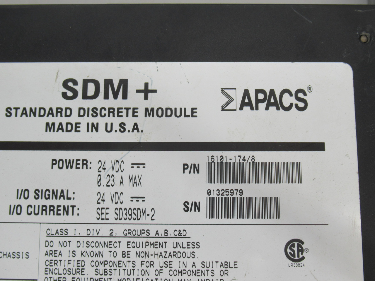 Moore 16101-174/8 39SDM024DCCBN Standard Discrete Module 24VDC 0.23A Max USED