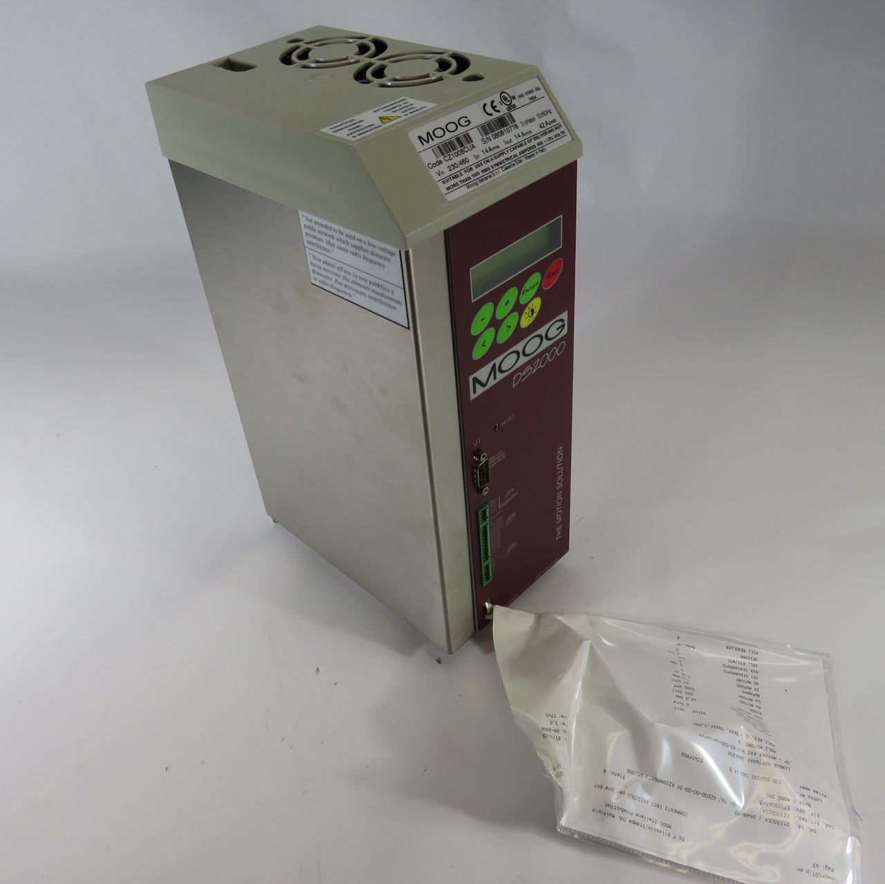 Moog CZ1008CUA DS2000 Servo Drive 42A 230/460V 3Ph 50/60Hz 14Arms BOX DAMAGE NEW