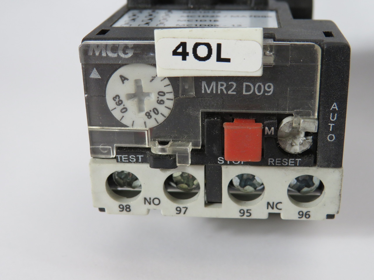 MCG MR2D09305 Thermal Overload Relay 0.63-1A 3P USED
