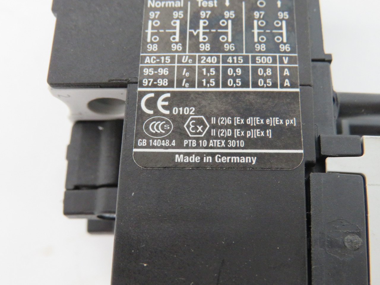 Eaton XTOB006BC1 ZB12-6  Overload Relay 4-6A 1NO 1NC USED