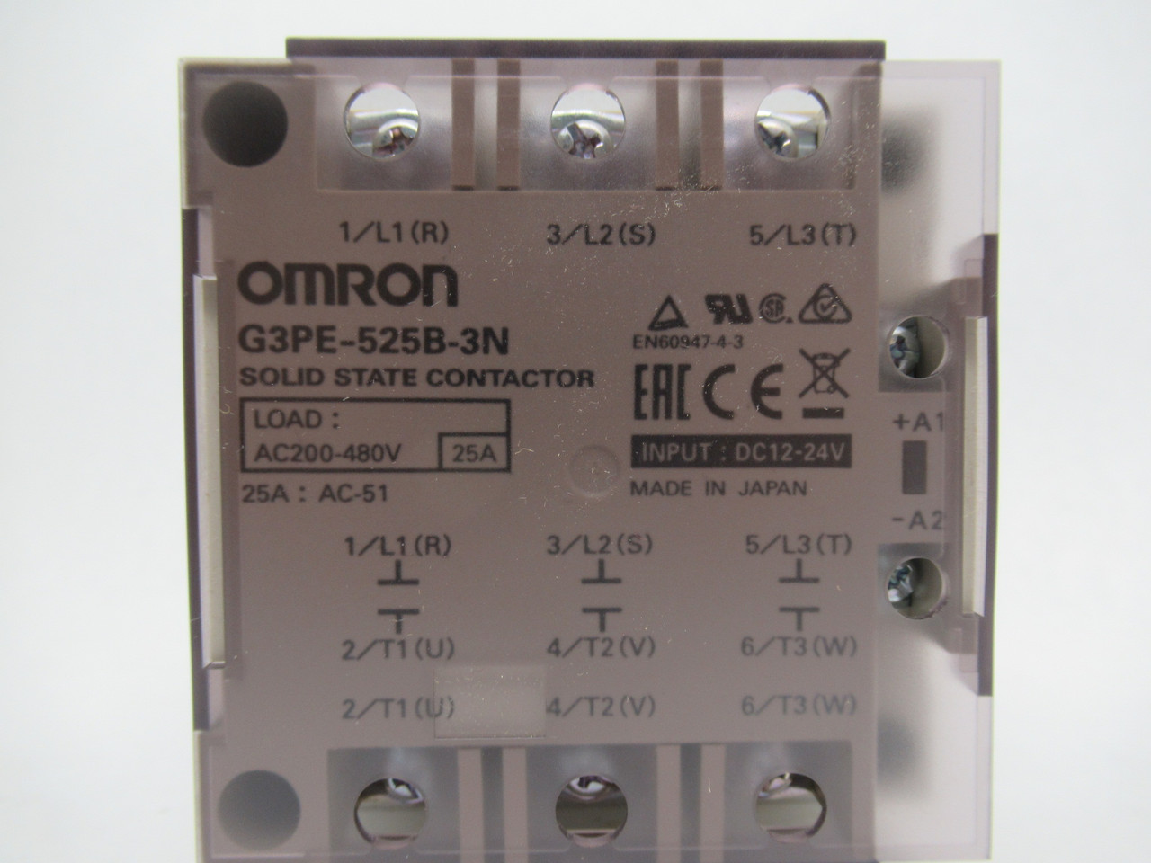 Omron G3PE-525B-3N DC12-24 Solid State Contactor Relay 25A 3-Pole 12-24VDC NEW