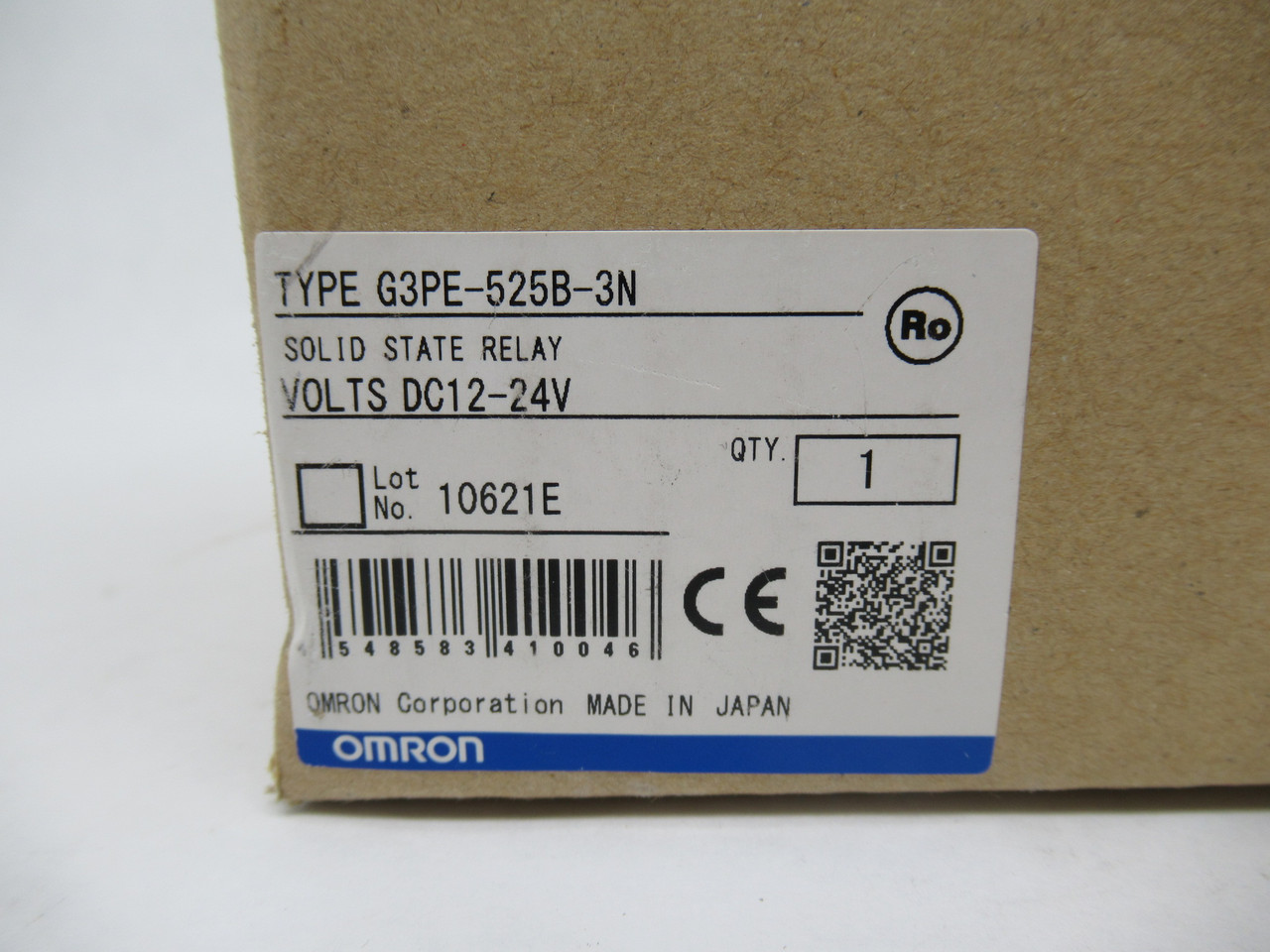 Omron G3PE-525B-3N DC12-24 Solid State Contactor Relay 25A 3-Pole 12-24VDC NEW