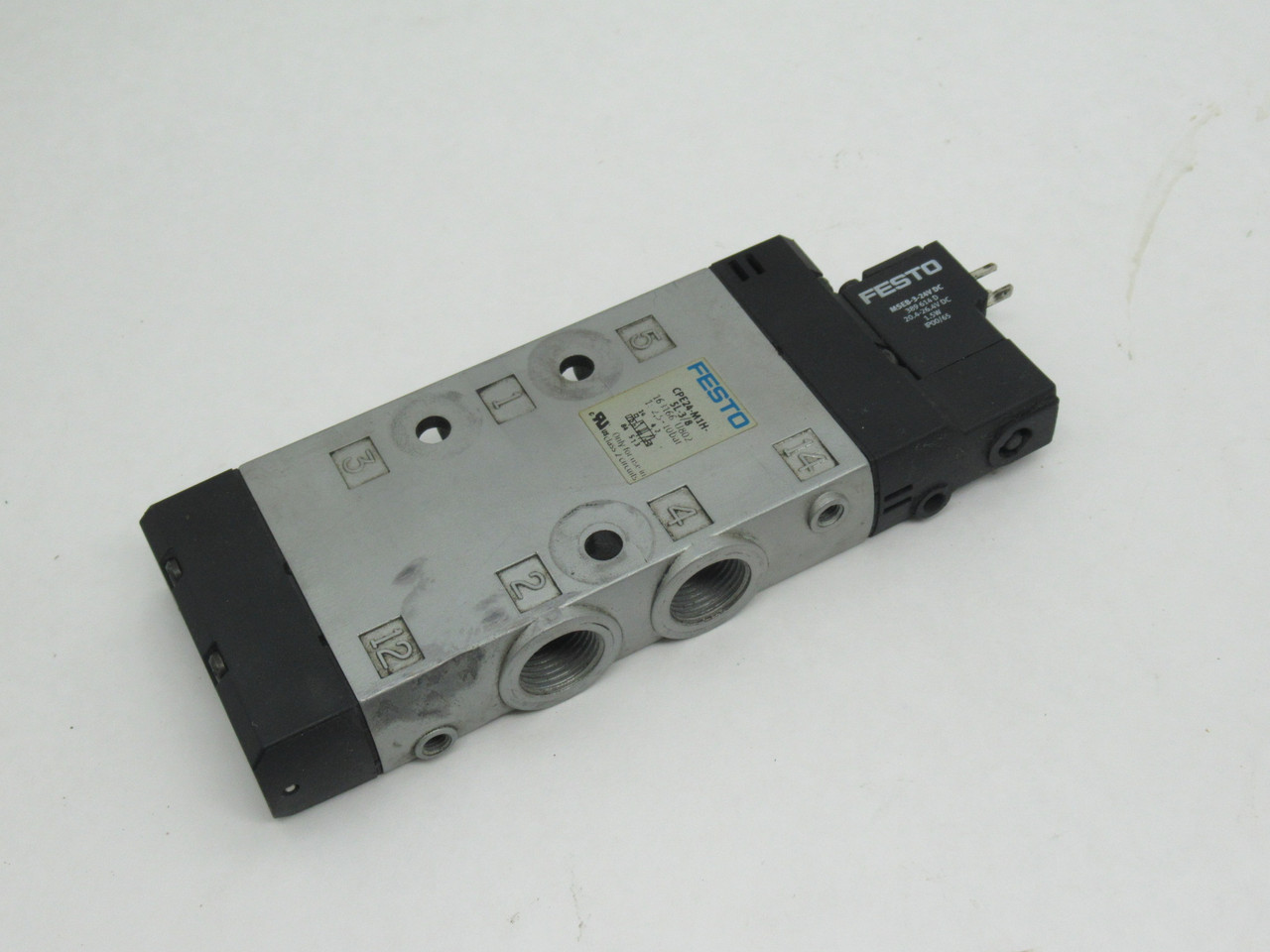 Festo 163166 CPE24-M1H-5L-3/8 Air Solenoid Valve 5/2-Way G3/8" 20.4-26.4VDC USED