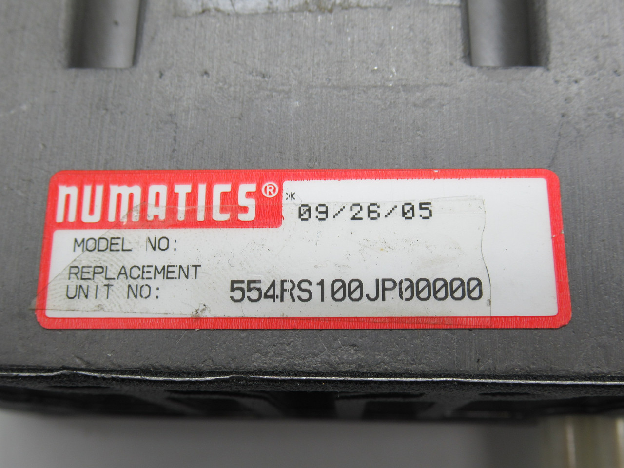 Numatics 554RS100JP00000 Sandwich Regulator NO KNOB OR GAUGE USED