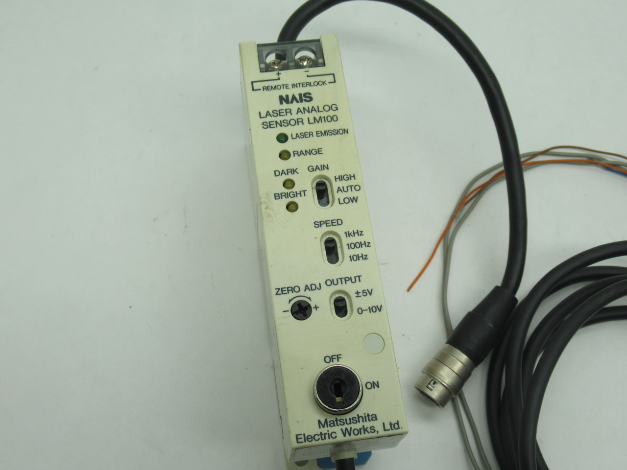 Matsushita NAiS ANL1451A Laser Analog Sensor 12-24VDC 30VDC 100mA NO KEYS USED