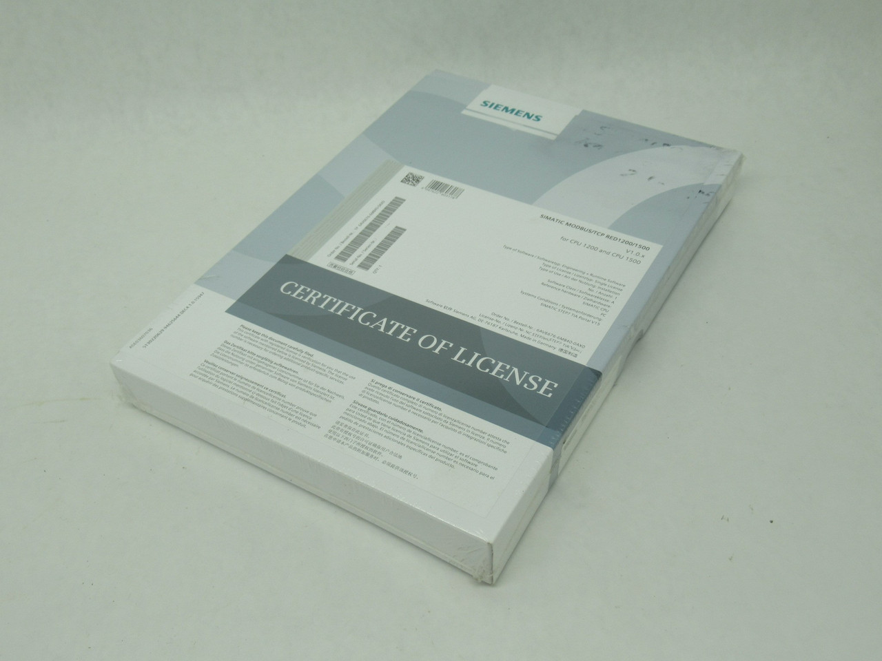 Siemens 6AV6676-6MB40-0AX0 Modbus/TCP Red for CPU 1200 and 1500 SEALED NEW
