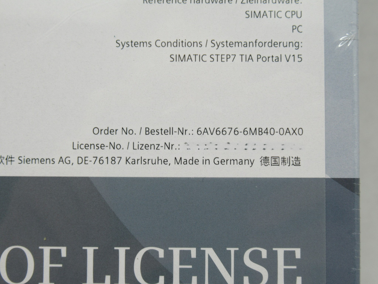 Siemens 6AV6676-6MB40-0AX0 Modbus/TCP Red for CPU 1200 and 1500 SEALED NEW
