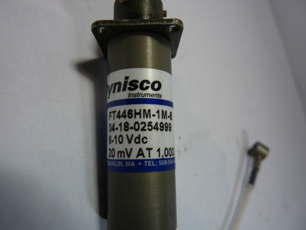 Dynisco FT446HM-1M-6 Pressure Transducer 6-10VDC 20 mV @ 1000 lbs USED