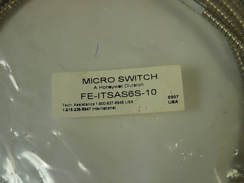 Honeywell Microswitch FE-ITSAS6S-10 Fiber Optic Cable 10' L NWB