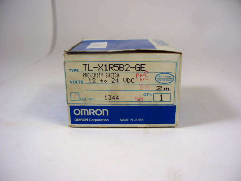 Omron TL-X1R5B2-GE Proximity Switch 12-24VDC PNP NC 2m Cable SHELF WEAR NEW