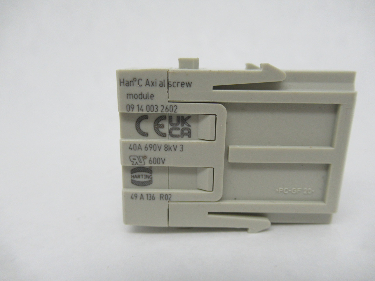 Harting 09140032602 Male Axial Module 40A 690V 3-Position 6-10mm NOP