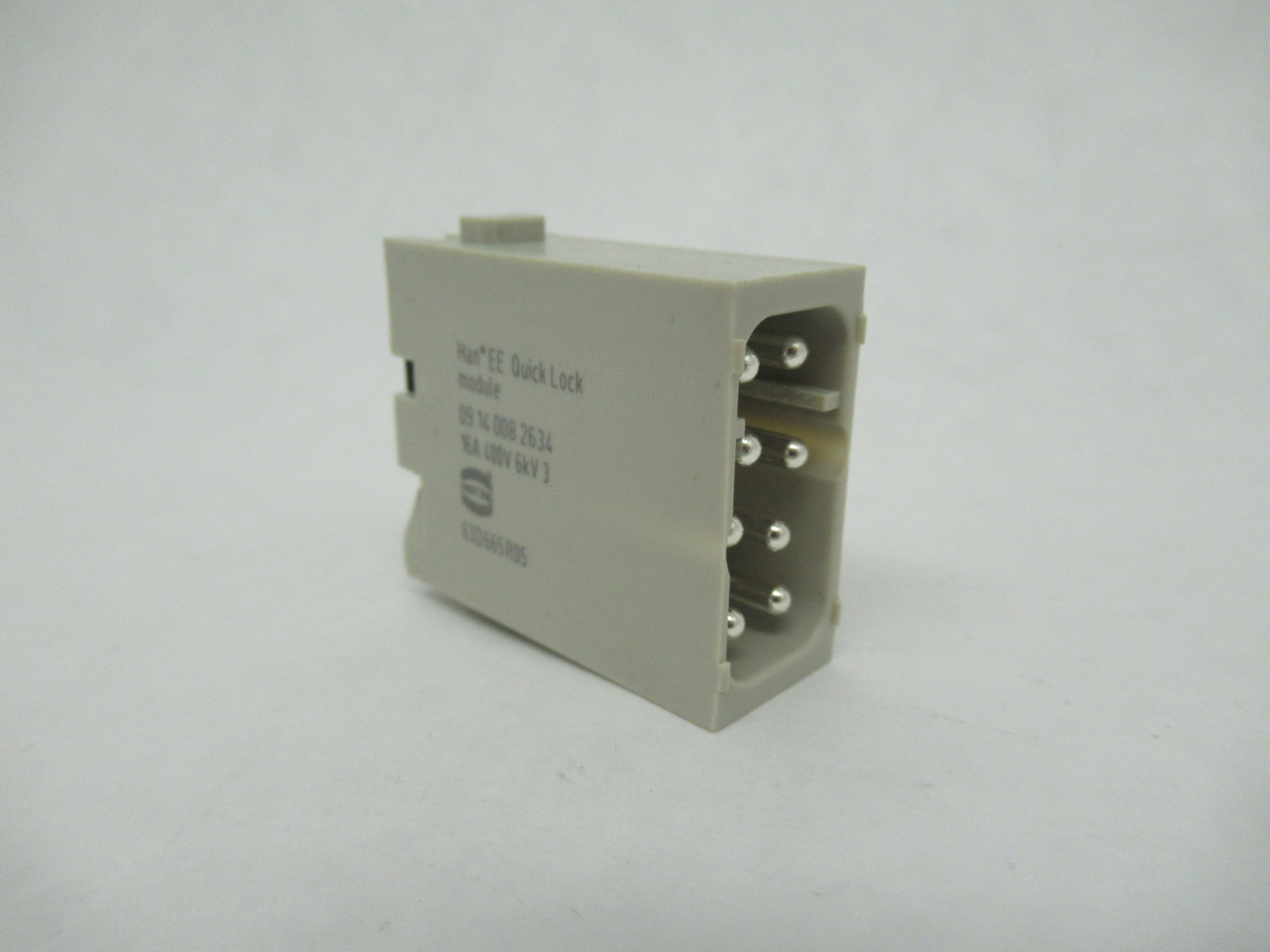 Harting 09140082634 Male Quick Lock Module 16A 400V 8-Position 1.5mm NOP