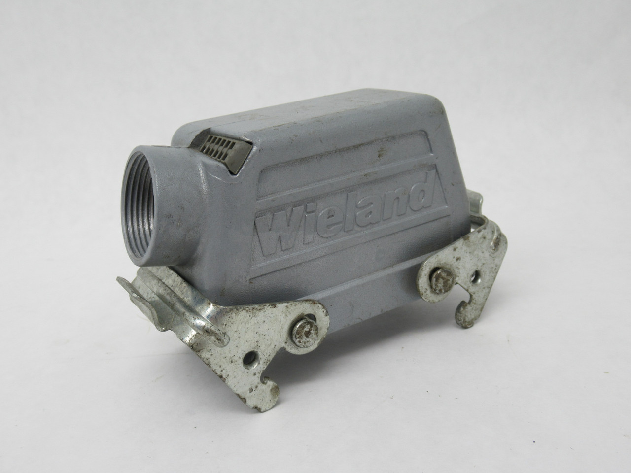 Wieland 70.355.1628.0 Side Entry Hood PG21 Double Locking Levers USED