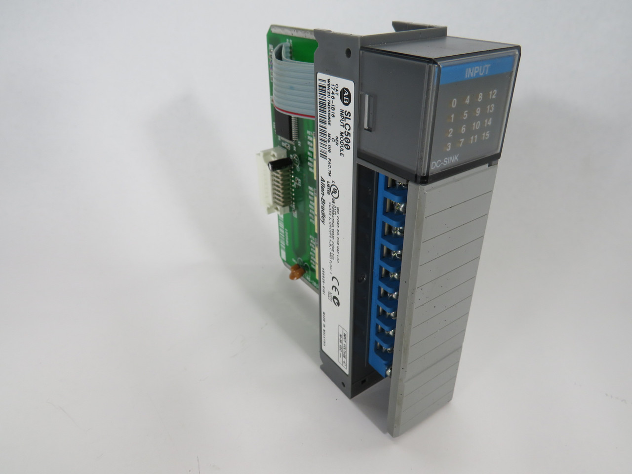 Allen-Bradley 1746-IB16 Series C Input Module 10-30VDC BROKEN MOUNT CLIPS USED