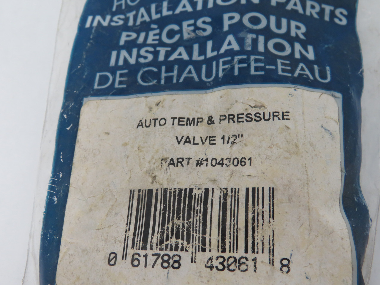 Waterline Products 1043061 Temperature Pressure Relief Valve 1/2” OPEN BAG NWB