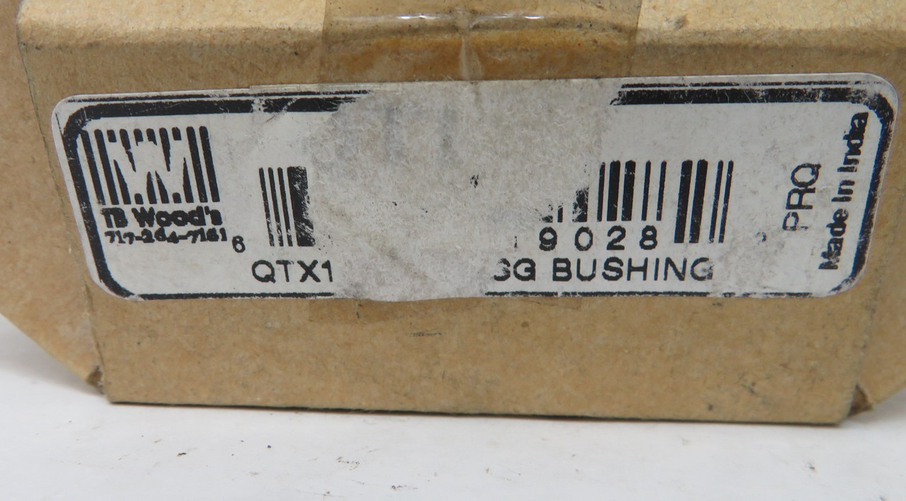 TB Woods QT-1 Bushing 1-5/8"OD 1"ID 1-1/4"LTB 2-1/2"FD BOX DAMAGE NEW