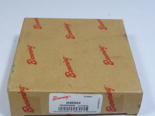 Browning H40H24 Roller Chain Sprocket 3/8-1-1/2"ID 24T 40C 1/2"P NEW