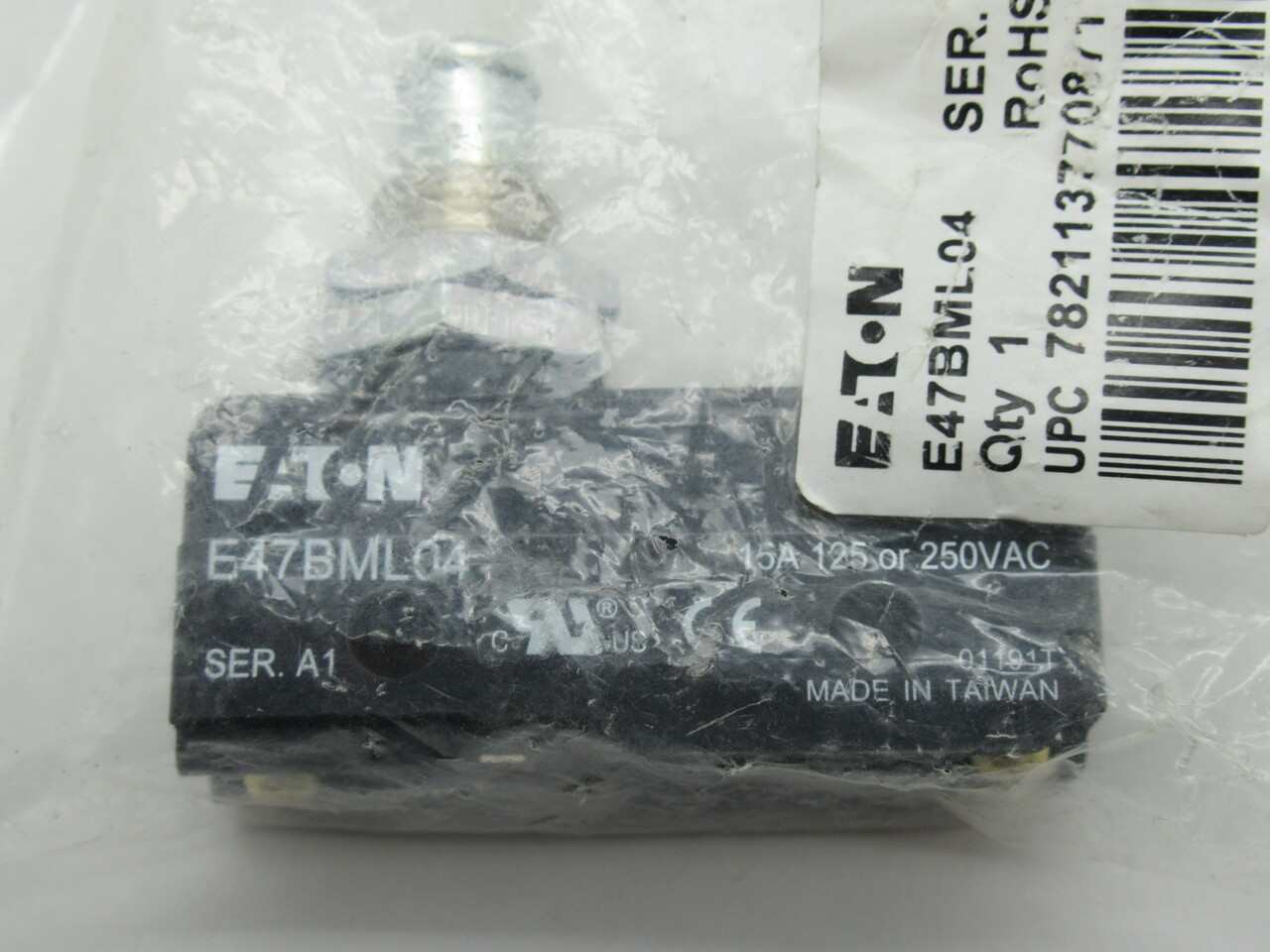 Eaton E47BML04 Precision Limit Switch 15A 125/250V NWB