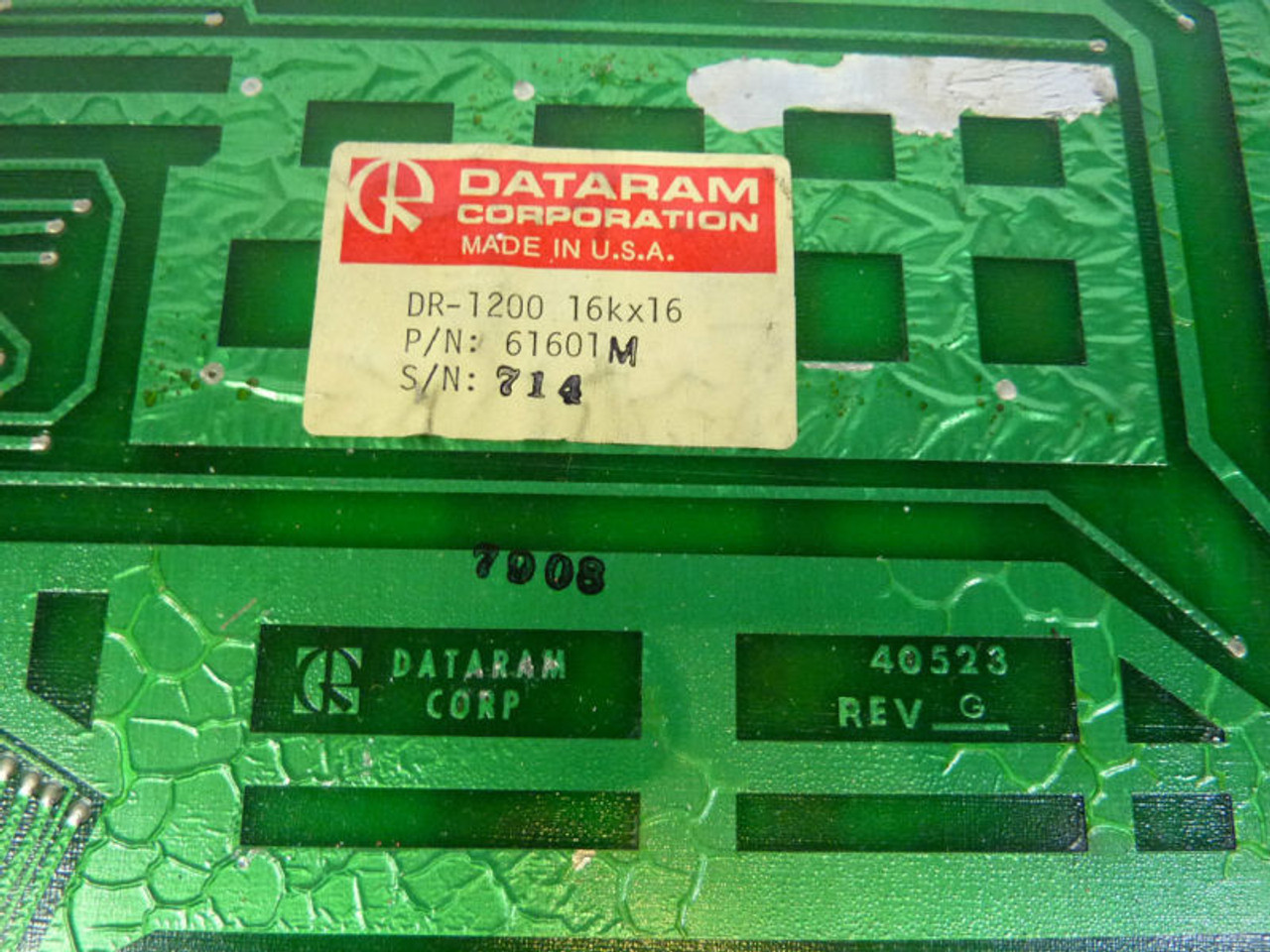 Dataram DR-1200 Memory Board 32MB USED