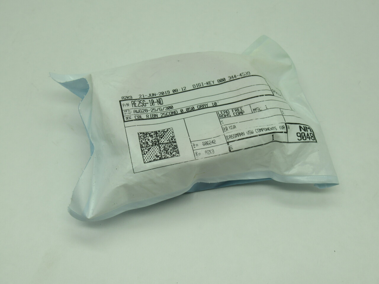 Assmann AWG28-25/G/300 Ribbon Cable 25-Conductor 0.050" 10' Length Gray NOP