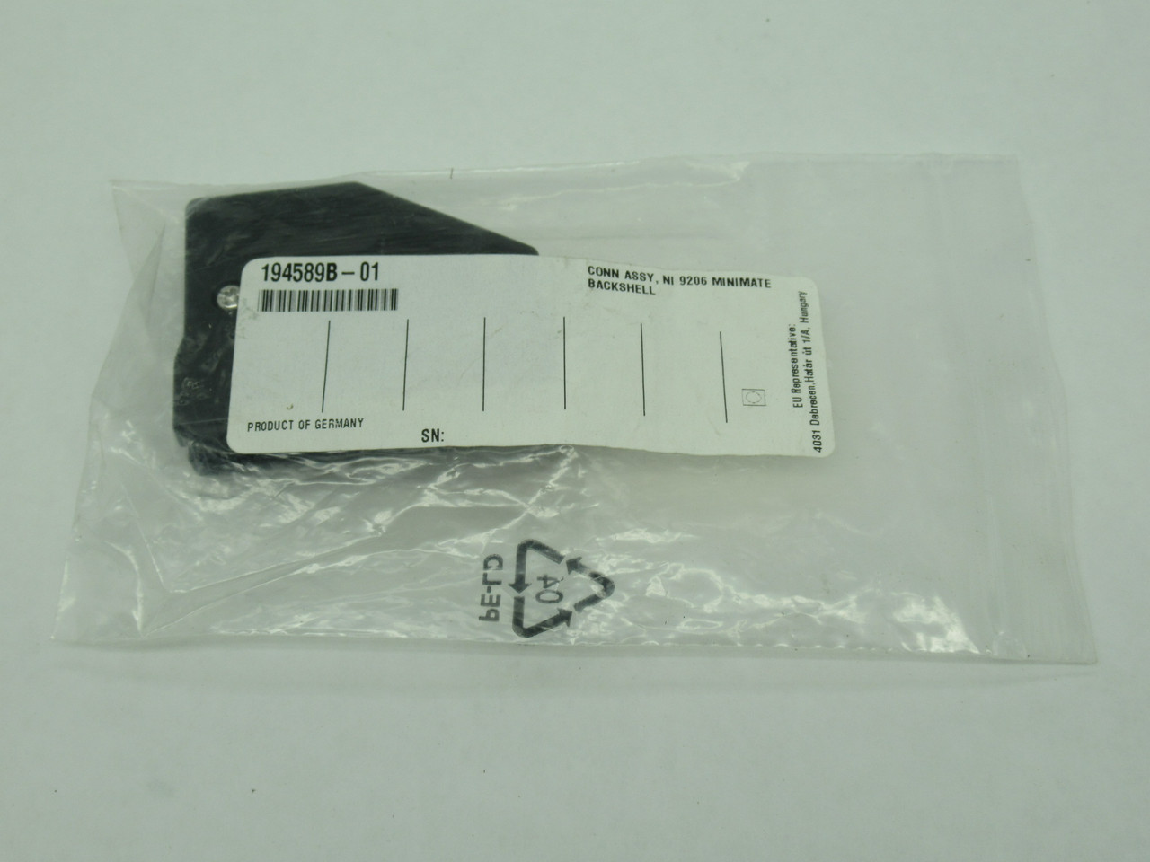 National Instruments 194589B-01 Connector Backshell Assembly for NI 9206 NWB