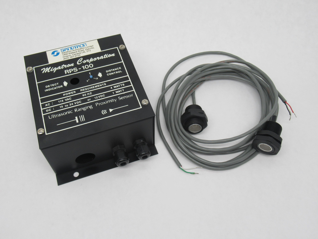 Migatron RPS-100TR-14 Ultrasonic Sensor w/o LED 2-14" Range SHELF WEAR NEW