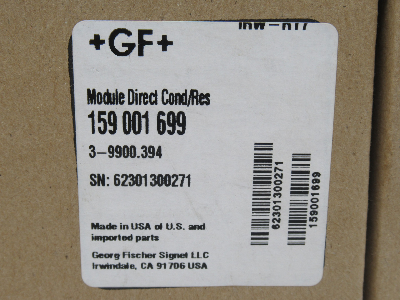 Georg Fischer 159001699 Conductivity/Resistivity Module MISSING CONNECTOR NEW